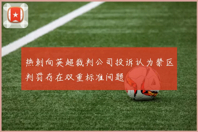 热刺向英超裁判公司投诉认为禁区判罚存在双重标准问题
